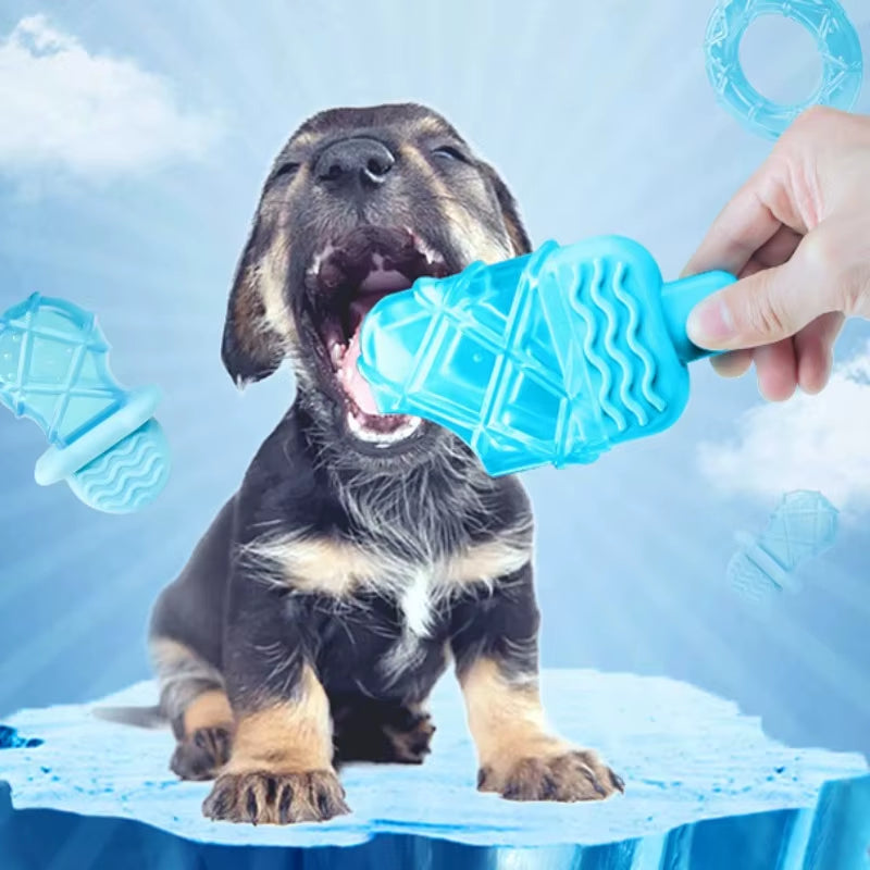 Stay Cool This Summer with the Set of 3 Dog Toys - Ice Popsicle Frozen Chew Stick Water-Fillable Freezable Toy