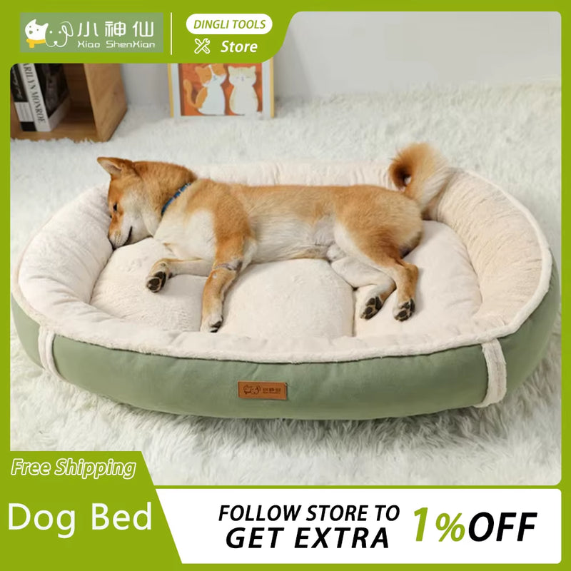 Dog Pet Bed Square Dog Beds for Large Dogs Dog Sofa Beds PP Cotton and Anti-Mite Pet Beds Inner Pad Washable Puppy Customized