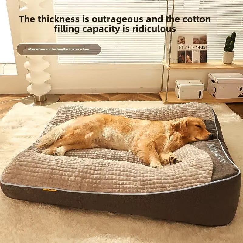 Kennel Warm in Winter All Seasons Dog Cushion Cat Nest Medium Large Dog Pet Teddy Golden Retriever Sleeping Pet Bed Accessories